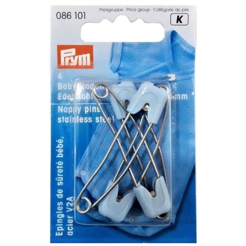 Spínacie špendlíky Prym modré bezpečnostné 55mm, 4ks
