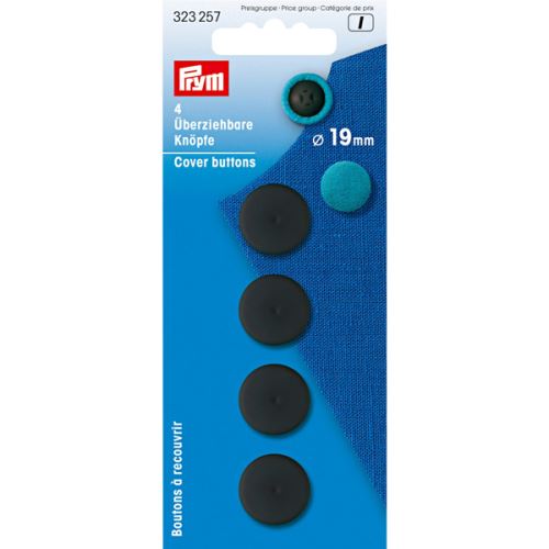 Gombík Prym na poťahovanie,19 mm, 4ks