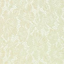 Krajka 628 bílá, zlatý třpyt, květinový motiv, š.135