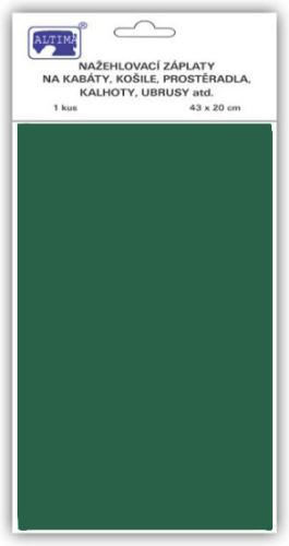 Klasická nažehlovací záplata tmavě zelená, 43x20 cm, 1ks