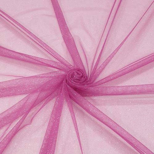 Tyl magenta, strieborný ligot, š.150
