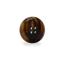 Knoflík 20mm, hnědý s tmavým mramorováním, lesklý (1)