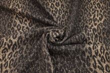 Kabátovina 20850, béžovo-hnedý zvierací vzor, š.125