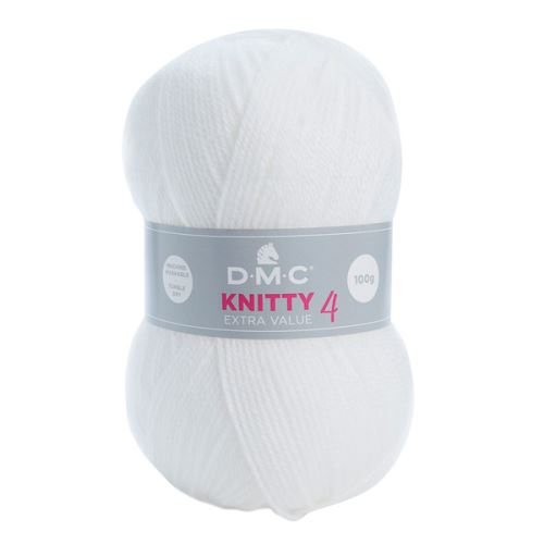 Priadza KNITTY 4 100g, biela - odtieň 961