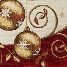 Gobelínový ubrus s žinýlkovou nití - vánoční ozdoby, 100 x 100 cm