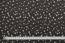 Bavlněné plátno černé, bílé hvězdičky, š.140