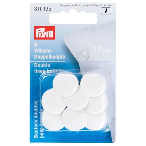 Dvojité prevliekacie gombíky Prym, 17 mm