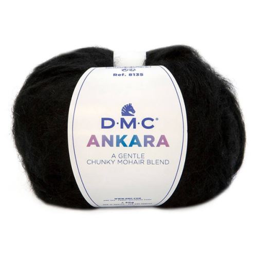 Priadza ANKARA 50g, čierna - odtieň 806