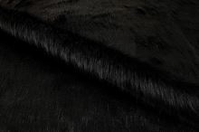 Umelá kožušina N6448 s dlhým vlasom čierna, š.155
