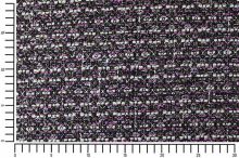 Buklé bílo-růžovo-černé s flitry, š.150 (5)