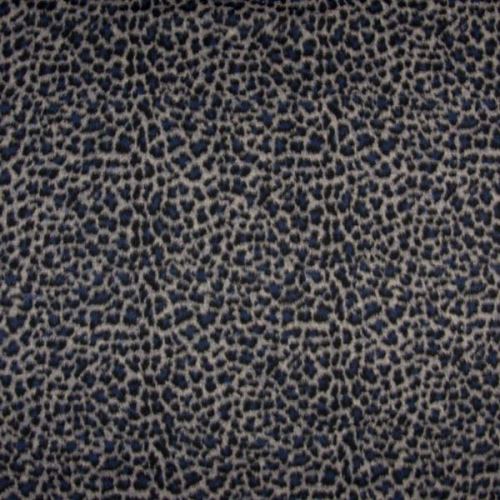 Kabátovina modro-černý zvířecí vzor, š.150
