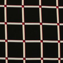 Šatovka 22798 čierna, krémovo-vínové káro, š.145