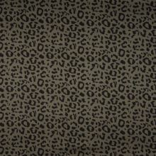 Bavlna khaki, černý zvířecí vzor, š.150