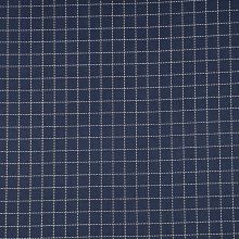 Šatovka modrá, biele prerušované štvorcové linky, š.150