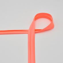 Saténový lemovací proužek, zažehlený,  neonově růžový, 20mm