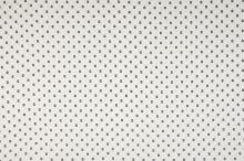 Popelín biely, šedo-čierny drobný vzor, š.145