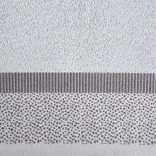 Uterák svetlo šedý, kropenatá bordúra 50x90cm (2)