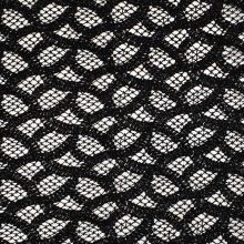 Čipka 001 čierna, strieborný lurex, strapce, š.130