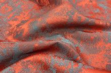 Dekorační látka ADRIAN šedá, oranžové skvrny, š.300