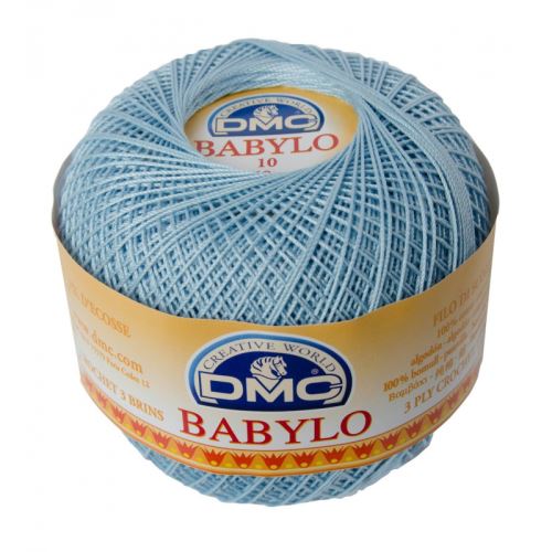 Priadza Babylo 50g, sila 10, bledo modrá - odtieň 800