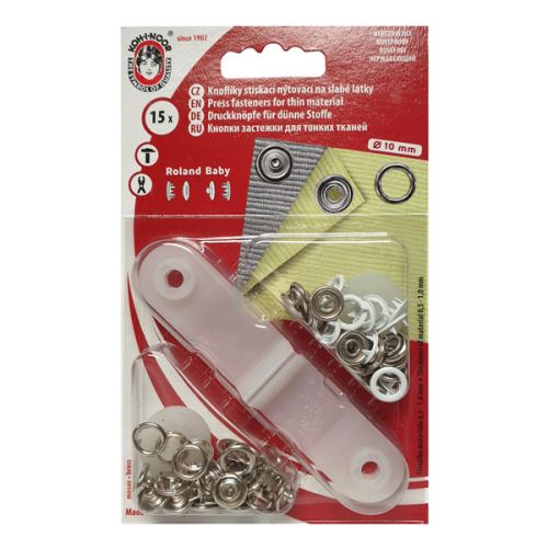 Cvoky Roland Baby biele, priemer 10mm (v.2), 15ks