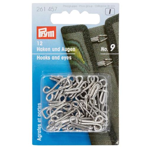 Zapínanie Prym 261457, háčik + očko, 9 mm