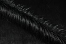 Umelá kožušina čierna s dlhým vlasom, š.160