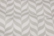 Bavlnené plátno biele, sivý geometrický vzor, š.140