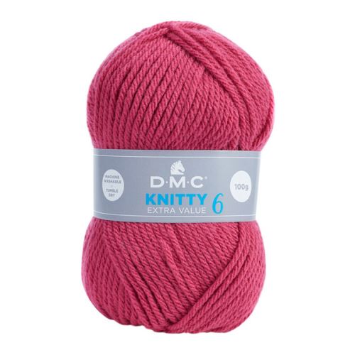 Priadza KNITTY 6 100g, fuchsie - odtieň 846