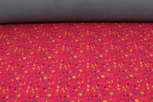 Softshell růžový, barevné konfety, š.145