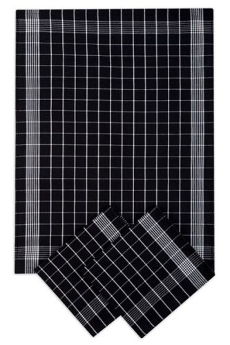 Utěrky bavlněné, negativ černo-bílá, 50x70cm, 3ks