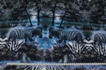 Šatovka modrá, vzor zebra, š.140