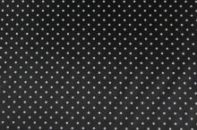Podšívka černá, bílý puntík š.145