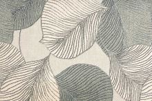 Dekoračná látka na záves šedé a béžové listy, š.150