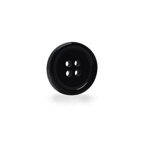 Knoflík 20mm, černý, lesklý