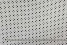 Podšívka bílá, černý puntík, š.150