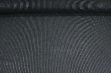 Šatovka čierna, strieborný lurexový pruh, š.150
