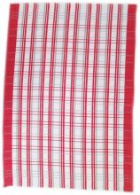 Utěrky z egyptské bavlny, červeno-šedo-bílé káro, č.7, 50x70cm, 3ks