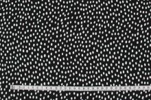 Šatovka černá, bílý puntík š.150