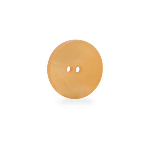 Knoflík 17mm, oranžový s perleťovým leskem