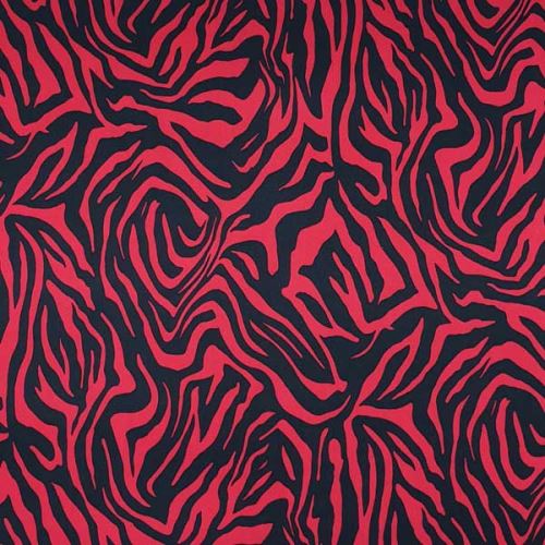 Úplet N5770, červeno-čierna zebra, š.150