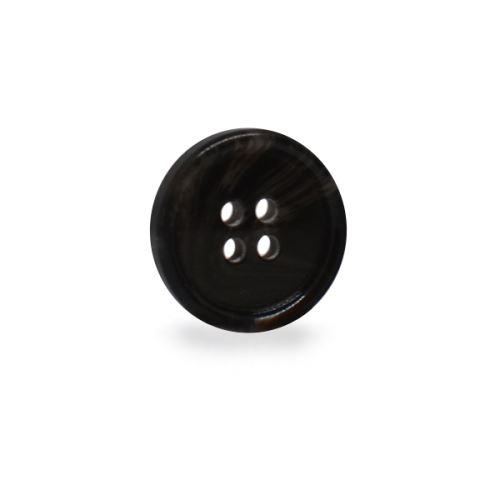 Knoflík 20mm, černošedý, lesklý