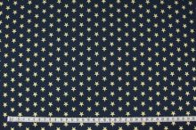 Bavlna modrá, zlaté hvězdy š.145