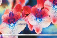 Úplet barevný, červeno-modrá orchidej, š.140