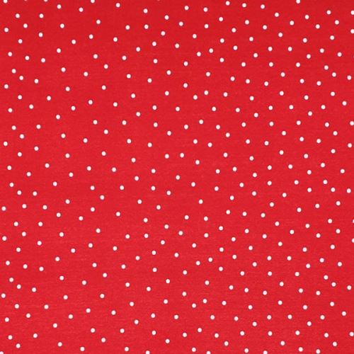 Úplet N5761 červený, bílé puntíky, š.150