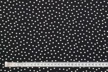 Šatovka 22360 černá, bílý drobný puntík, š.145