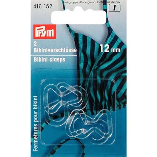 Priehľadná spona Prym na plavky, 12 mm