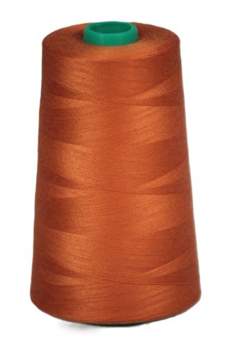 Niť KORALLI polyesterová 120, 5000Y, odtieň 2240, oranžová-hnedá