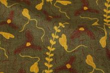 Šatovka khaki, žlutohnědý vzor, š.145