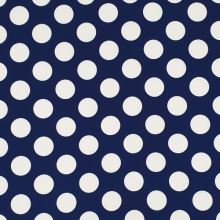 Kostýmovka N6804 modrá, bílé puntíky, š.150